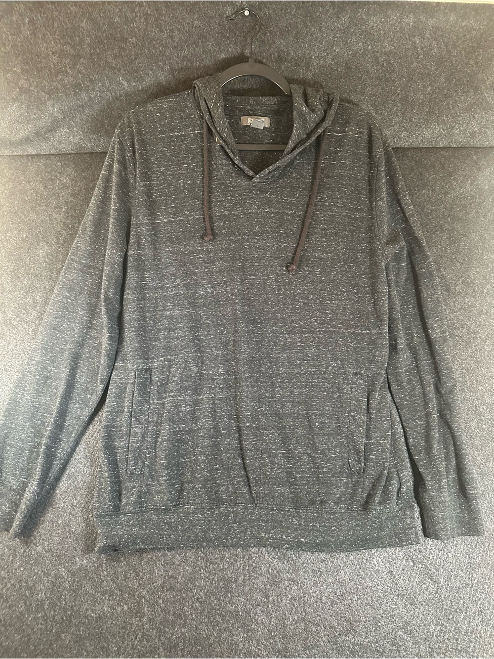 Kenneth Cole Reaction Men's Charcoal Gray Marled Pullover Hoodie XXL